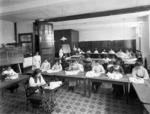 Girls sewing at Christchurch Technical College