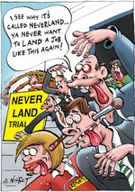 Never Land Trial. "I see why it's called Neverland... Ya never want to land a job like this again!" 11 May, 2005