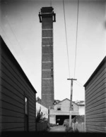 Chimney at P Hutson's brickworks, Newtown, Wellington