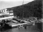 SS Wiltshire after she was wrecked at Rosalie Bay, Great Barrier Island