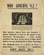 Who governs N.Z.? ... They must go!! [1951].