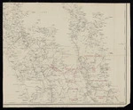 Leahy, James. E., fl. 1883-1896: [Map of the Hauraki Plains District and areas west to the coastline, showing the Maori tribal lands, territories and place names] [map with ms annotations]. [signed] Jas. E.L.