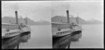 Ferry 'Mountaineer' on Lake Wakatipu, Queenstown-Lakes District, Otago Region, including the Remarkables in background