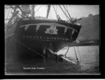 Stern of the Antarctic ship Aurora, showing the second jury rudder after damage at sea