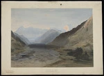 Gully, John 1819-1888 :View of Mt Cook and the Moorhouse Range from the valley of the River Tasman [1862]
