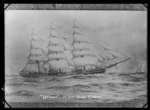 Photograph of a painting depicting the sailing ship "Leander".