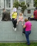 Photographs of demonstrations for and against the Civil Union Bill, Wellington