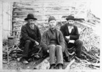 Charles Edward Douglas, Dr Leonard Cockayne and George John Roberts, at the Bealey Valley - Photograph taken by Mrs George John Roberts