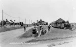 Methven railway station and train