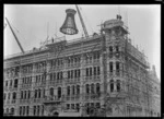 The Christchurch Press building, under construction in Cathedral Square, Christchurch