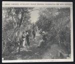 John Logan Campell and party, celebrating Campbell's 85th birthday on Rangitoto Island, Auckland