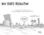 Hawkey, Allan Charles, 1941-:New Year's resolution. Survive. Waikato Times, 3 January 2005.