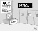 Hawkey, Allan Charles, 1941-:ACC. Are you stressed, traumatised or have that caged in feeling? Apply to ACC for counselling. Waikato Times 2 December, 2004.