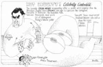 Brockie, Robert Ellison, 1932-:Hot Diggity! Celebrity centrefolds. National Business Review, 13 June 1986 (redrawn 1999).