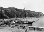 Sailing ship Bella at Owhiro Bay, Wellington