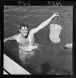 Murray Haxton in the Te Aro Baths, Wellington