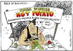 BACK IN BUSINESS... Uncle Winnies Hot Potato. Poisonous, inedible & free random delivery. "Who's next?" Sunday News, 11 March 2005