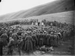 Church service at a 10th Nelson Mounted Rifles camp in Tapawera
