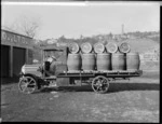 Truck of S Wright & Co carrying barrels