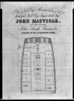 Artist unknown :Plan of the poop accommodation of the beautiful full poop frigate-built ship John MacVicar. ... Loading in the St Katherine Docks [1857?]