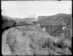 Steam train and viaduct, Te Aroha, Waikato District