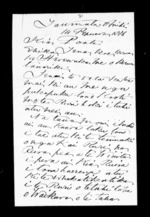 Letter from Raniera Kawhia to Poata - 3 pages, related to Rev Raniera Kawhia, Thomas William Porter, Taumataomihi and Ngati Porou, from Inward letters in Maori