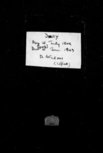 Diary - 91 pages, related to Edward John Eyre, Wellington City, Wanganui District, Rangitikei District, Nga Rauru, Ngati Ruaka, Ngati Apa and Ngati Raukawa, from Diaries and notebooks