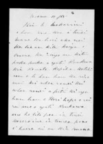 Letter from Morena Hawea to McLean (with translation) - 5 pages, related to Morena Hawea, Renata Ropiha, Pourerere and Ngati Kahungunu, from Inward letters in Maori