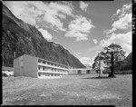 Milford Hotel and Sheerdown range, Milford Sound - Photograph taken by K V Bigwood