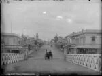 Victoria Avenue, Whanganui, looking from the bridge, including business premises of ironmonger John Duthie
