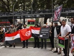 Rally for Libyan freedom Midland Park Wellington Feb 2011 (1).JPG