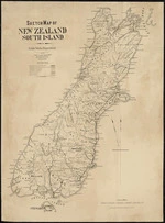 Sketch map of New Zealand, South Island