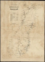 Sketch map of the Middle Island of New Zealand
