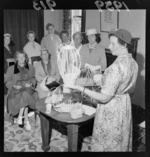 A demonstration of basket-making for the Young Women's Christian Association, during the Wellington Festival