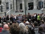 Proposed ACC Bike Levy Protest Parliament Wellington November 2009 (68).JPG