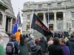 Transparency NZ and Occupy Movt Protest Parliament Feb 2012.JPG