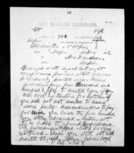 1 page written 21 Nov 1872 by Sir Julius Vogel in Wellington to Sir Donald McLean in Napier City, from Native Minister - Inward telegrams