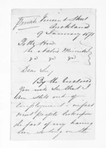 3 pages written 9 Jan 1871 by an unknown author in Auckland Region, from Outward drafts and fragments