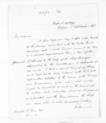 4 pages written 5 Sep 1861 by Michael Fitzgerald in Napier City to Sir Donald McLean, from Inward letters - Michael Fitzgerald