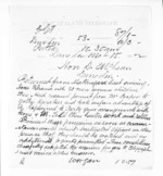 1 page written 15 Mar 1872 by G Worgan in Patea to Sir Donald McLean in Dunedin City, from Native Minister and Minister of Colonial Defence - Inward telegrams