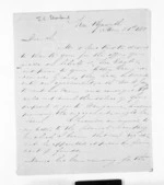 4 pages written 21 Jun 1850 by James Cragg Sharland in New Plymouth to Sir Donald McLean in Wanganui, from Inward letters - Surnames, Sey - She