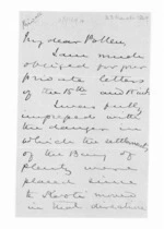 3 pages written 23 Mar 1869 by Sir Donald McLean to Dr Daniel Pollen, from Inward letters - Daniel Pollen
