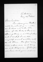 2 pages written 26 May 1876 by Edward Marsh Williams in Puketona, from Inward letters - Edward M Williams