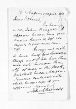 2 pages written 27 Apr 1868 by John Gibson Kinross in Napier City to Sir Donald McLean, from Inward letters -  John G Kinross