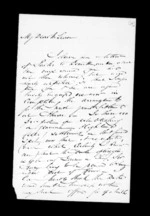 4 pages written 3 Mar 1851 by Robert Roger Strang in Wellington to Sir Donald McLean, from Family correspondence - Robert Strang (father-in-law)