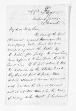 2 pages written 27 Mar 1861 by Michael Fitzgerald to Sir Donald McLean, from Inward letters - Michael Fitzgerald