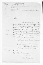 1 page written 25 Jun 1849 by an unknown author in Wanganui to Wellington, from Native Land Purchase Commissioner - Papers