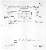 2 pages, from Superintendent, Hawkes Bay and Government Agent, East Coast - Miscellaneous papers