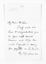 2 pages written 26 Jul 1874 by Sir Thomas Robert Gore Browne to Sir Donald McLean, from Inward letters - Sir Thomas Gore Browne (Governor)
