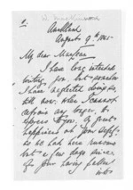 7 pages written 9 Aug 1865 by William A MacKinnon in Auckland City to Sir Donald McLean, from Inward letters - Surnames, McKen - McLac